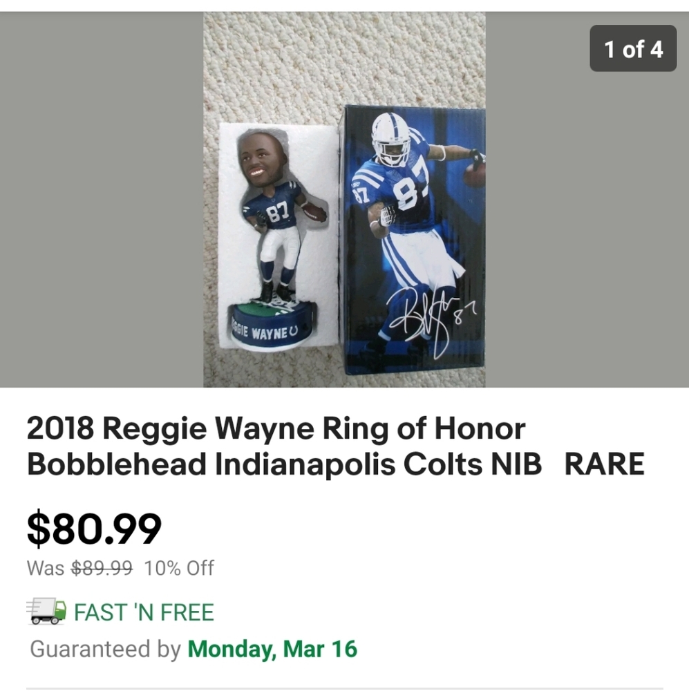 Reggie Wayne Ring of Honor Bobblehead